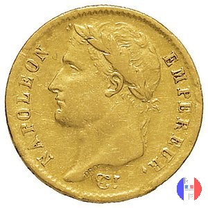 20 franchi - testa laureata, tipo Republique 1808 (Tolosa)