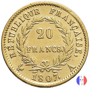 20 franchi - testa nuda 1807 (Parigi)