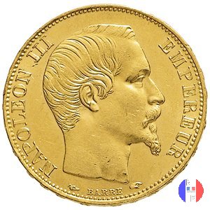 20 franchi - testa nuda 1855 (Parigi)