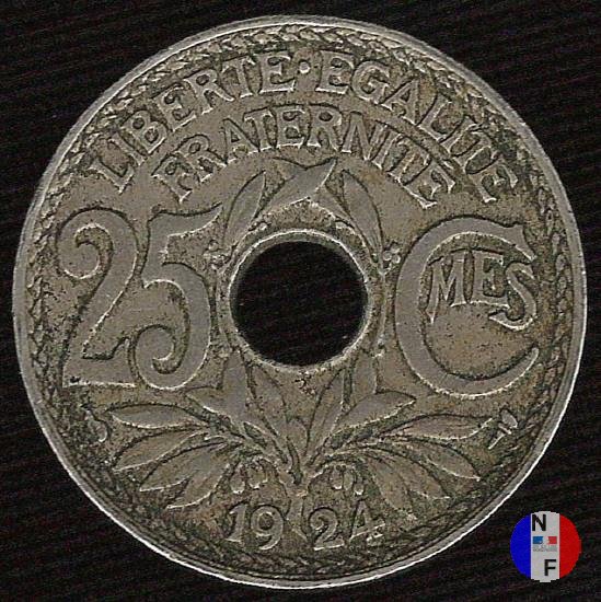 25 centesimi Lindauer - cupronickel 1924 (Parigi)