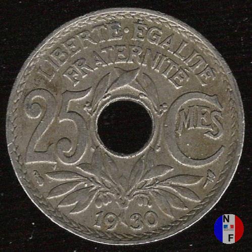 25 centesimi Lindauer - cupronickel 1930 (Parigi)