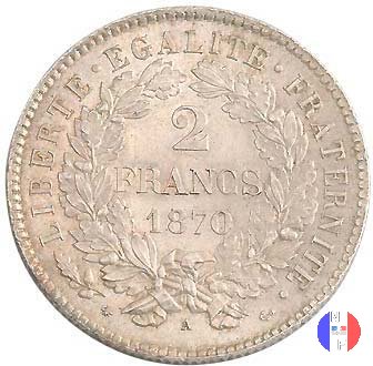 2 franchi - con legenda 1870 (Parigi)