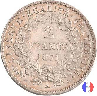 2 franchi - con legenda 1871 (Parigi)