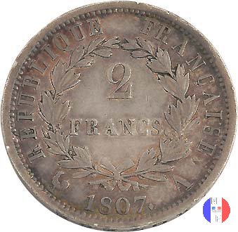 2 franchi - testa nuda 1807 (Parigi)