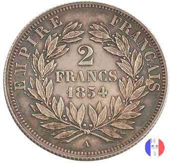 2 franchi - testa nuda 1854 (Parigi)