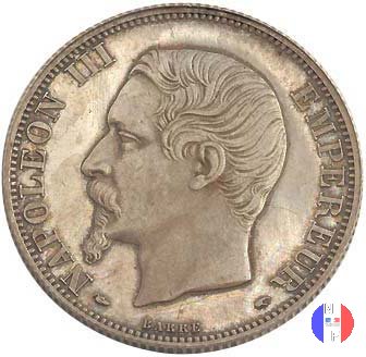 2 franchi - testa nuda 1855 (Parigi)