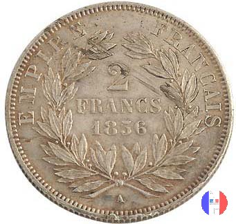 2 franchi - testa nuda 1856 (Parigi)