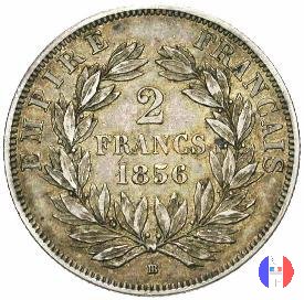2 franchi - testa nuda 1856 (Strasburgo)
