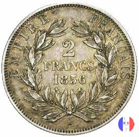 2 franchi - testa nuda 1856 (Strasburgo)