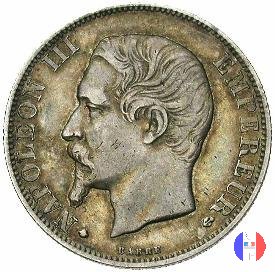 2 franchi - testa nuda 1856 (Strasburgo)