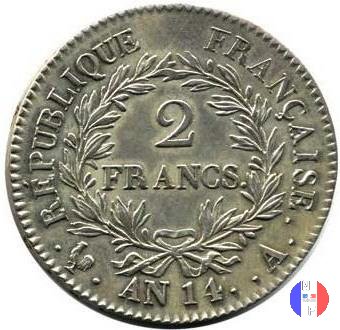 2 franchi - testa nuda 1805 (Parigi)