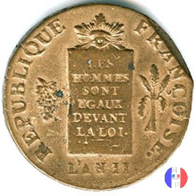 2 sols 1793 (Rouen)