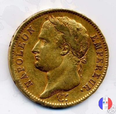 40 franchi - testa laureata, tipo Empire 1810 (Lilla)