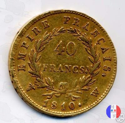 40 franchi - testa laureata, tipo Empire 1810 (Lilla)