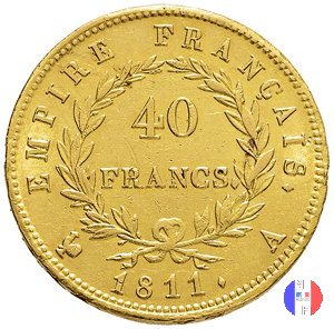 40 franchi - testa laureata, tipo Empire 1811 (Parigi)