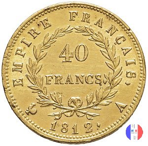 40 franchi - testa laureata, tipo Empire 1812 (Parigi)