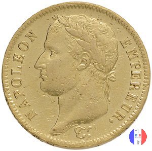 40 franchi - testa laureata, tipo Empire 1813 (Genova)