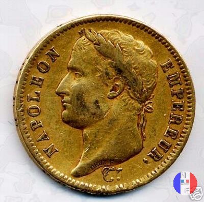 40 franchi - testa laureata, tipo Republique 1808 (La Rochelle)