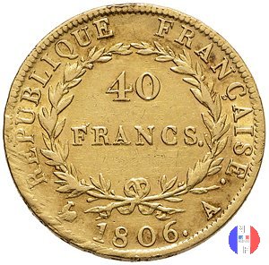 40 franchi - testa nuda 1806 (Parigi)