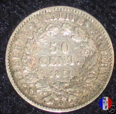 50 centesimi Cerere 1850 (Parigi)