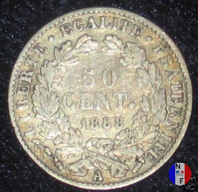 50 centesimi Cerere 1888 (Parigi)