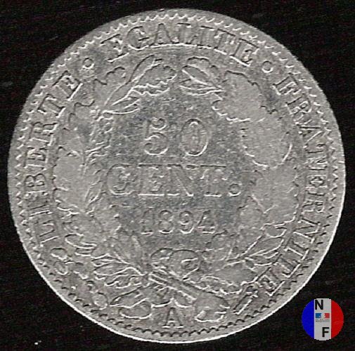 50 centesimi Cerere 1894 (Parigi)