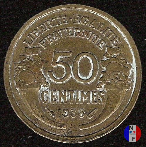 50 centesimi Morlon 1938 (Parigi)