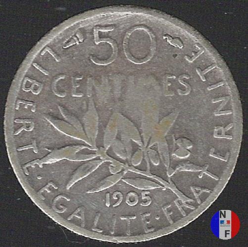 50 centesimi seminatrice 1905 (Parigi)