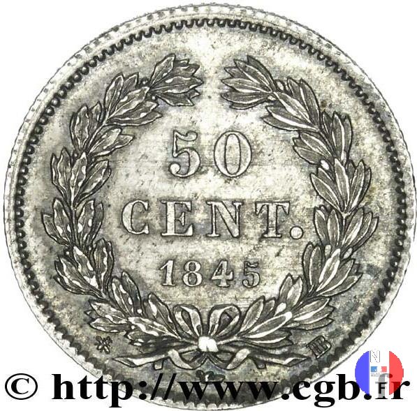 50 centesimi 1845 (Strasburgo)