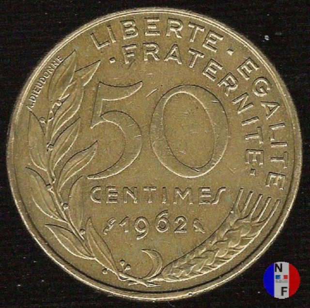 50 centesimi 1962 (Parigi)