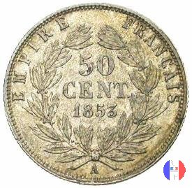 50 centesimi - testa nuda 1853 (Parigi)