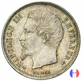 50 centesimi - testa nuda 1853 (Parigi)