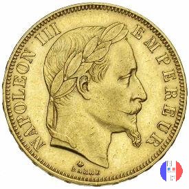 50 franchi - testa laureata 1862 (Parigi)