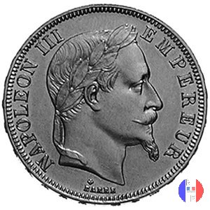 50 franchi - testa laureata 1866 (Strasburgo)