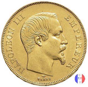 50 franchi - testa nuda 1855 (Parigi)