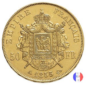 50 franchi - testa nuda 1855 (Parigi)