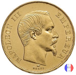 50 franchi - testa nuda 1856 (Parigi)