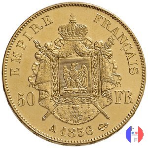 50 franchi - testa nuda 1856 (Parigi)