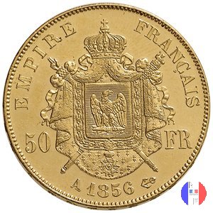 50 franchi - testa nuda 1856 (Parigi)