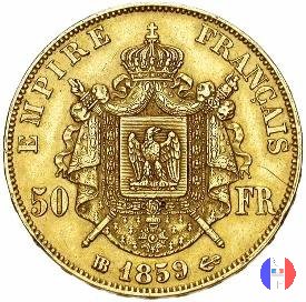 50 franchi - testa nuda 1859 (Strasburgo)