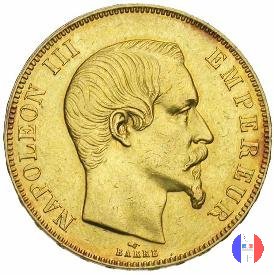 50 franchi - testa nuda 1859 (Parigi)