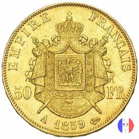 50 franchi - testa nuda 1859 (Parigi)