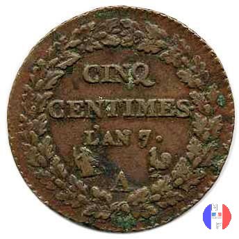 5 centesimi Dupré 1798-1799 (Parigi)