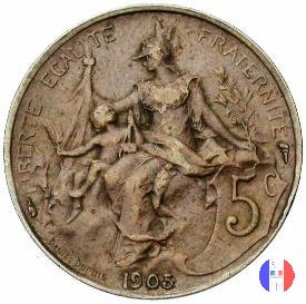 5 centesimi Dupuis 1905 (Parigi)