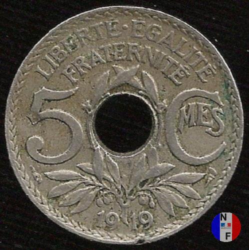 5 centesimi Lindauer - grande modulo 1919 (Parigi)