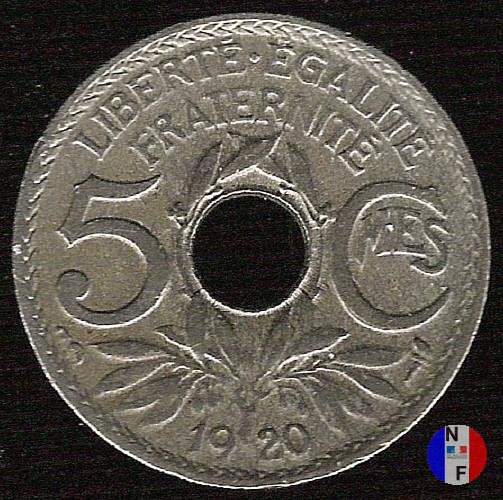 5 centesimi Lindauer - grande modulo 1920 (Parigi)