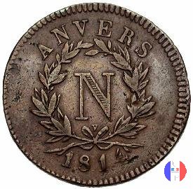 5 centesimi - N in corona 1814 (Anversa)