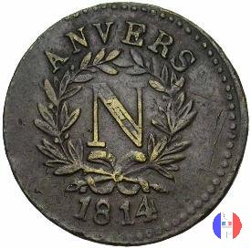 5 centesimi - N in corona 1814 (Anversa)