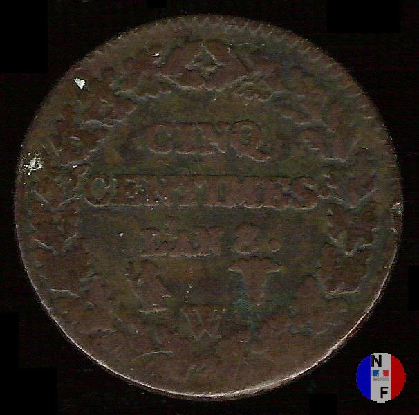 5 centesimi 1799-1800 (Lilla)