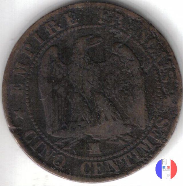 5 centesimi - testa nuda 1856 (Marsiglia)